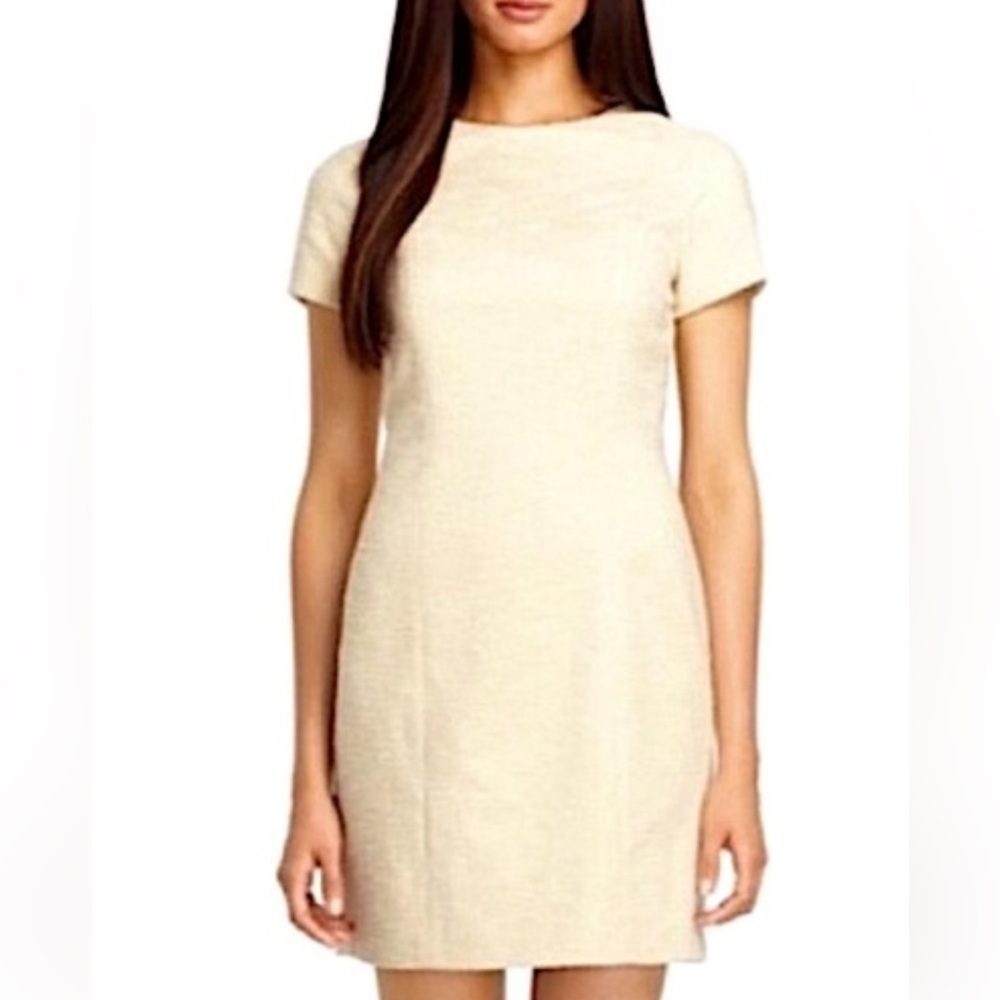 NWT Brooks Brothers Holiday Dress Gold Tweed, No Pockets